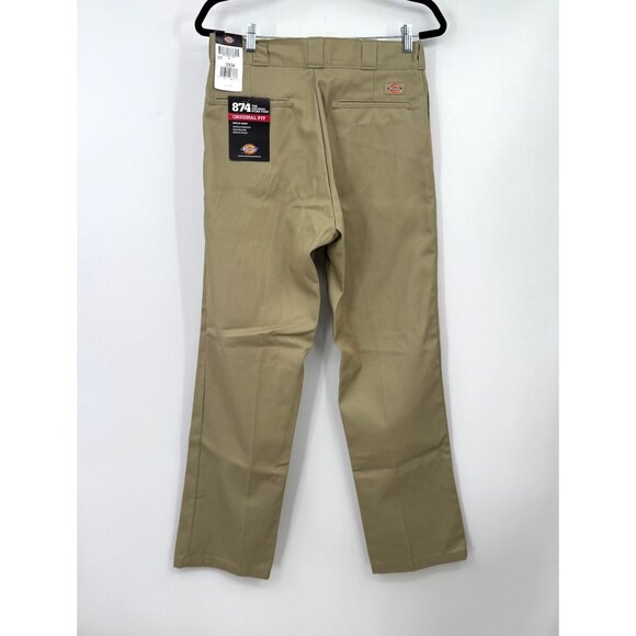 Dickies Mens 874 Original Fit Work Pants 32X34 Khaki Wrinkle Resistant Stain Rel - Picture 8 of 9